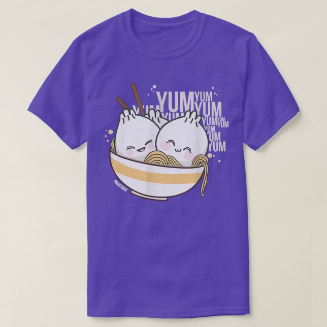 T-shirt Ramen Kawaii Bao Dim Sum Yum Yum Anime Amateurs  (Design devant)