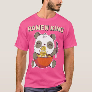 T-shirt Ramen King Anime Noodles Kawaii Panda Ske japonais