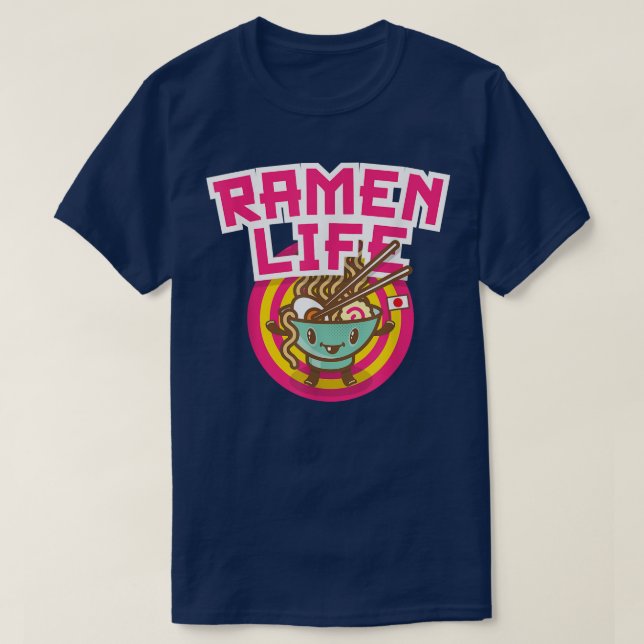 T-shirt Ramen Life Kawaii Anime Japonais  (Design devant)