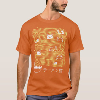 T-shirt Ramen Lines Minimaliste Chat Carré par Tobe Fonsec