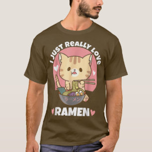 T-shirt Ramen mangeant des chats