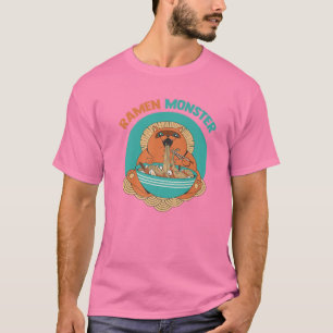 T-shirt Ramen Monster - Animaux - Chat Japonais Aesth