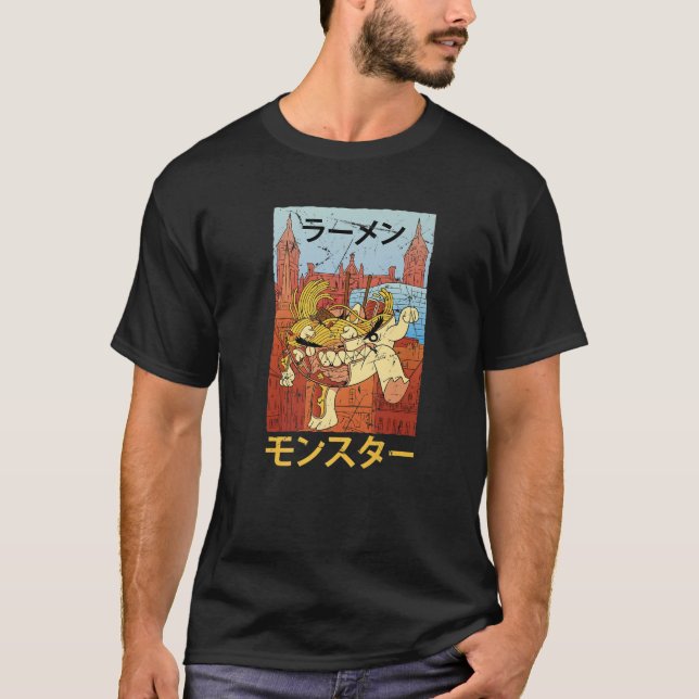 T-shirt Ramen Monster - Kawaii Anime - Esthétique japonais (Devant)