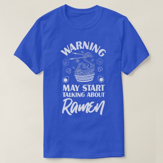 T-shirt Ramen Noodle Bowl Love Japonais Kawaii Avertisseme (Design devant)