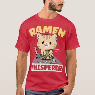 T-shirt Ramen Noodle Bowl Love Japonais Kawaii Cat Ramen W