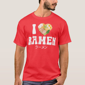T-shirt Ramen Noodle Bowl Love Japonais Kawaii Coeur I Lov