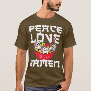 T-shirt Ramen Noodle Bowl Love Japonais Kawaii Unicorn Pea