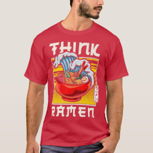 T-shirt Ramen Noodle Bowl Love Japonais Kawaii Wave Think