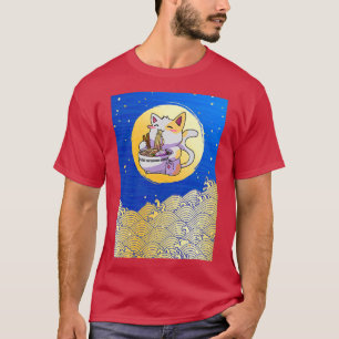 T-shirt Ramen Noodle Chat Kitty Kitten Feline Hommes Femme