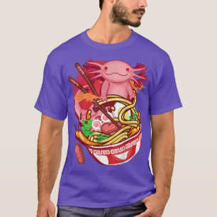 T-shirt Ramen Noodles Axolotl Anime Otaku Gi Japonais