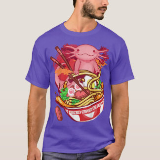 T-shirt Ramen Noodles Axolotl Anime Otaku Gi Japonais