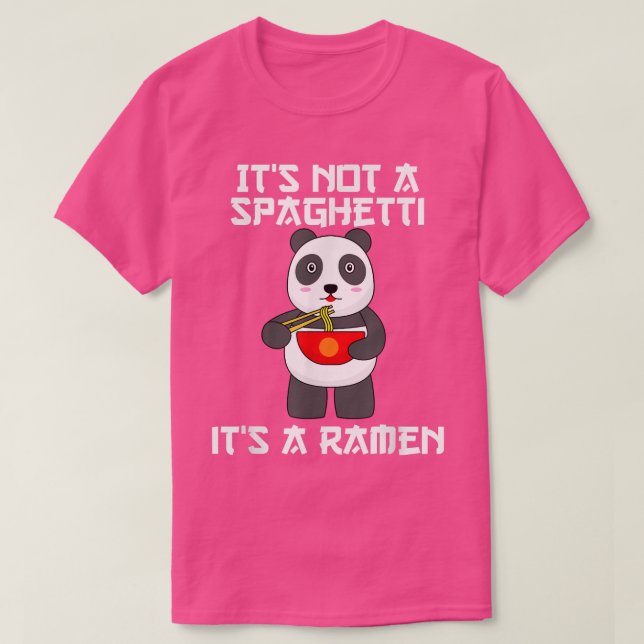 T-shirt Ramen Noodles Bowl Avec Baguettes & Panda Pour Bra (Design devant)