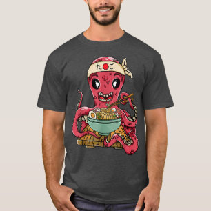 T-shirt Ramen Octopus Chef nouilles japonaises Octopus Ani