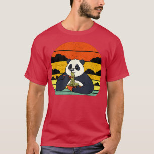 T-shirt Ramen Panda Manger Des Nouilles Drôle Mignonne Ani