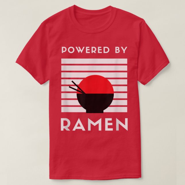 T-shirt Ramen Powered - Japonais Nourriture Noodle Anime A (Design devant)