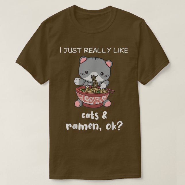 T-shirt Ramen Shirt Cats and Ramen Cat Lover Japanese Rame (Design devant)