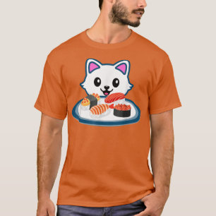 T-shirt Ramen Tee Sushi Chat Anime Figure Senpai Japonais
