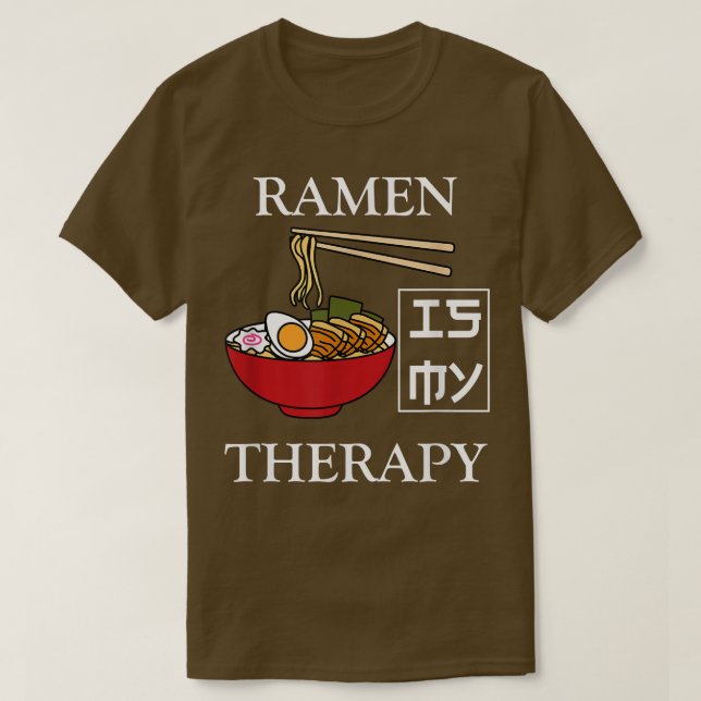 T-shirt Ramen Therapy Ironic Noodle Squad Ramen Bowl (Design devant)