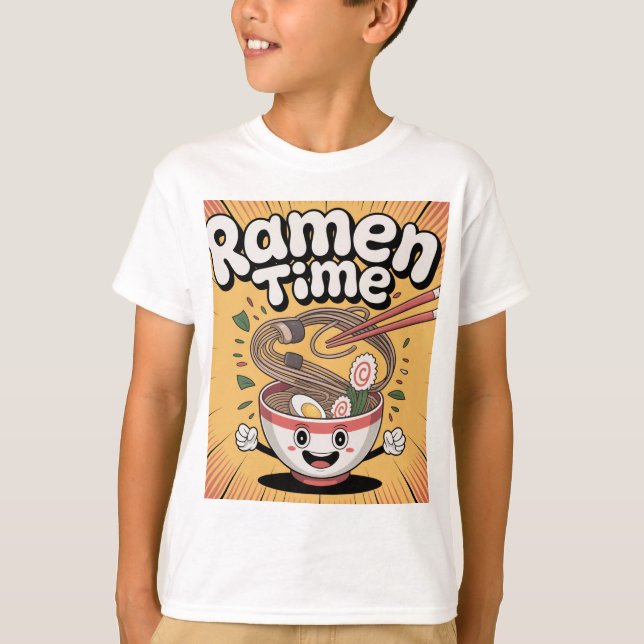 T-shirt Ramen Time - Joli bol de dessin animé Ramen Bowl (Devant)