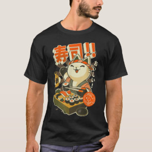 T-shirt Ramen vêtements graphique Chat Sushi Kawaii Anime