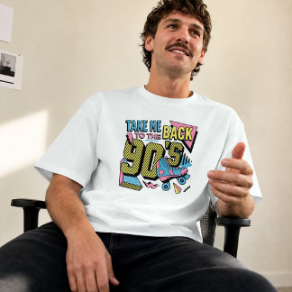 T-shirt Ramenez-moi aux patins à roulettes rétro des année