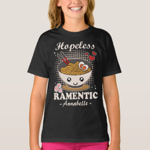 T-shirt Ramentic sans espoir   Funny Romantic Ramen - Noir