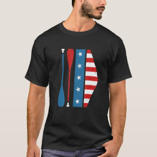 T-shirt Rames de rameur patriotiques pour rameurs