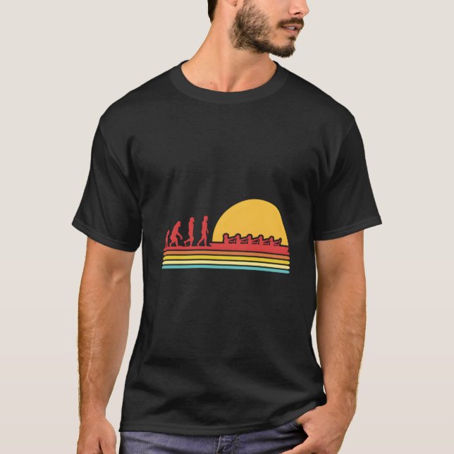 T-shirt Rameur Evolution Rameur Pagaïe Canoë Kayak (Devant)