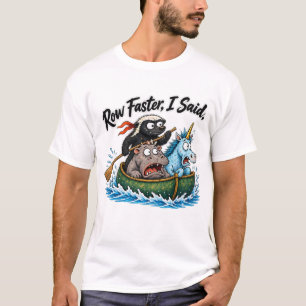 T-shirt Ramez Plus Vite, J'ai Dit Dessin De Canotage Du Bl