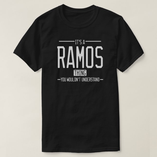T-shirt Ramos drôle nom de famille drôle (Design devant)