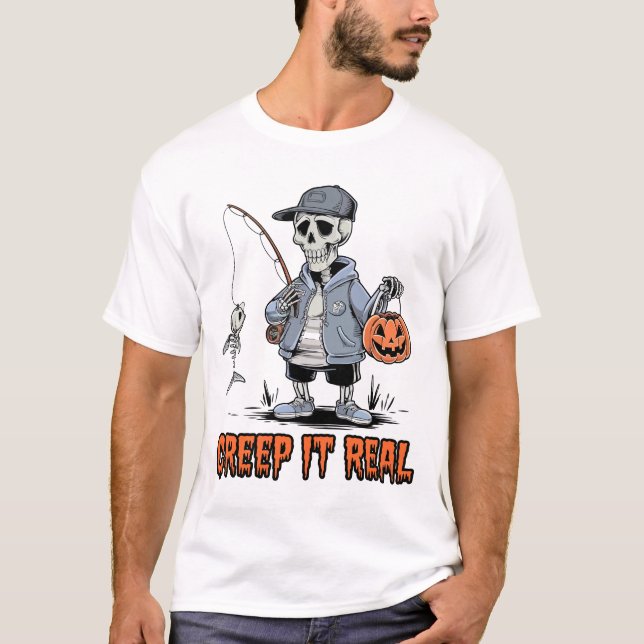 T-shirt rampe le moulin, pêche à l'halloween (Devant)