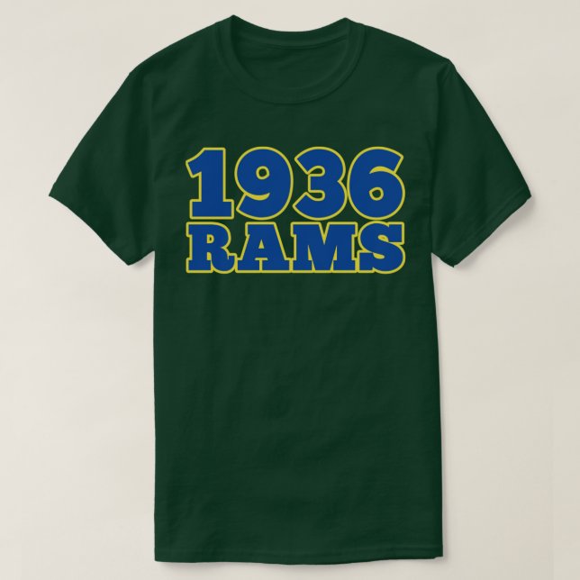 T-shirt Rams 1936 Les Rams De Los Angeles Commencent En 19 (Design devant)