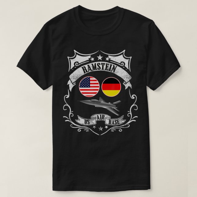 T-shirt Ramstein Air Base Allemagne idée cadeau militaire (Design devant)