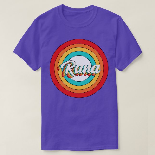 T-shirt Rana Nom Chemise Vintage Rana Cercle (Design devant)