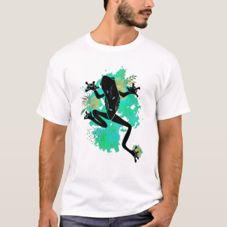 T-shirt Rana Silvestre en Acuarela–Arte Natural en Tonos