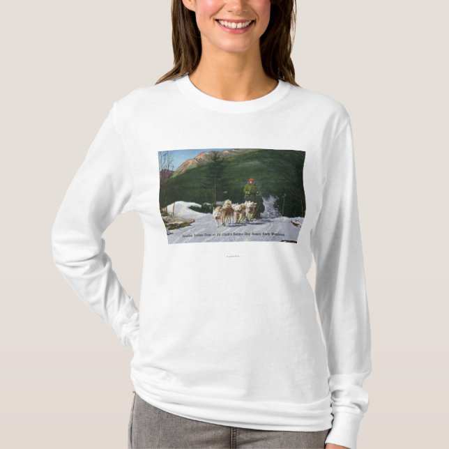 T-shirt Ranch de chien esquimau d'Ed Clark, Dogsledding (Devant)