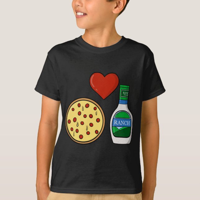 T-shirt Ranch Dressing Pizza Lover Drôle Foin Conditionnem (Devant)