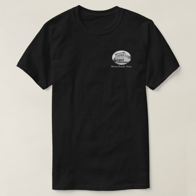T-shirt Ranch ovale noir et blanc (Design devant)