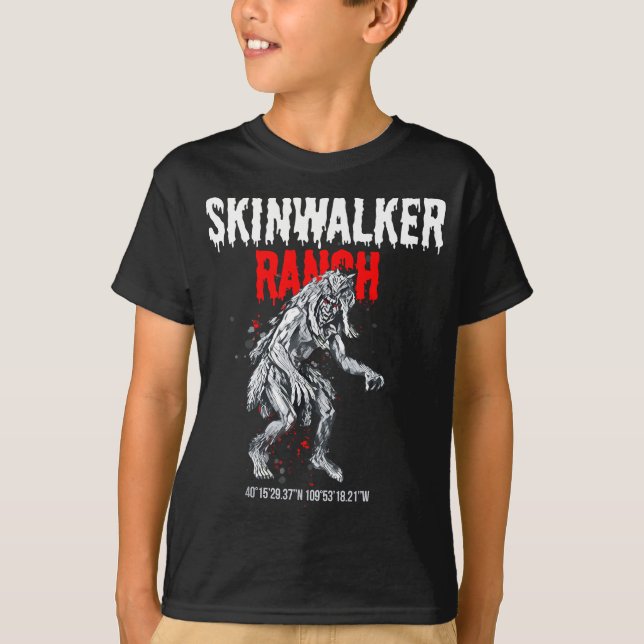 T-shirt Ranch Skinwalker pour paranormal UFO et Yeti (Devant)