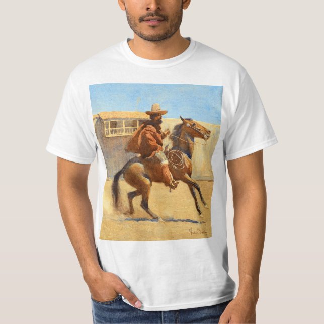 T-shirt Ranchero de la vieille Californie par Maynard Dixo (Devant)
