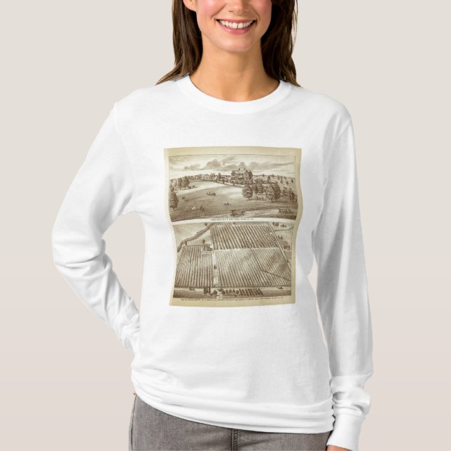 T-shirt Ranchs, Visalia, Tulare, calorie (Devant)