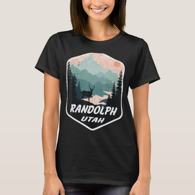 T-shirt Randolph Utah Ut Mountains Randonnée Randonnée Sou (Devant)