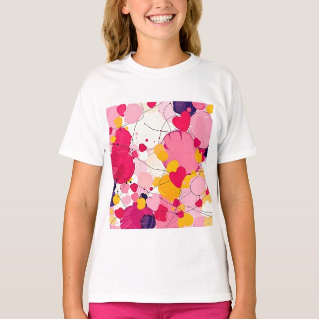 T-shirt "Random Love Thoughts" - Abstrait coloré (Devant)