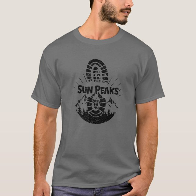 T-shirt Randonnée À Sun Peaks Vacances Ski (Devant)