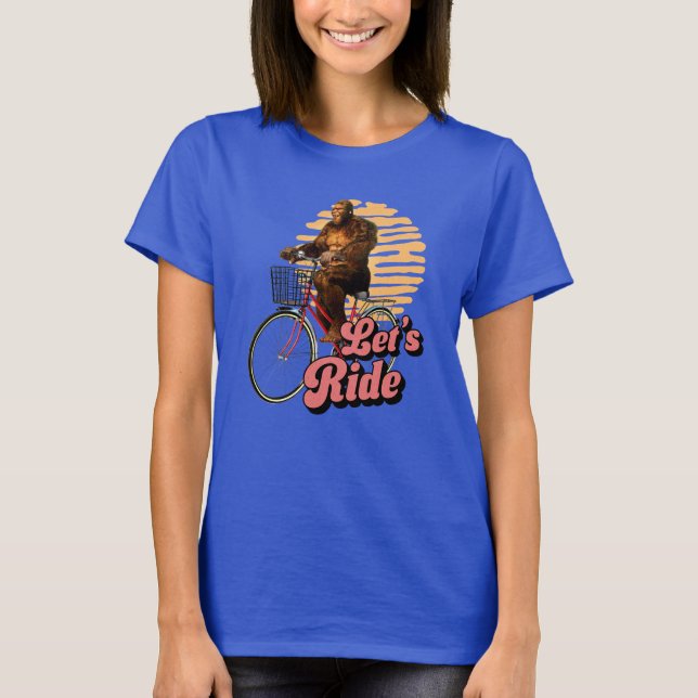 T-shirt Randonnée à vélo dans la forêt de Sasquatch (Devant)