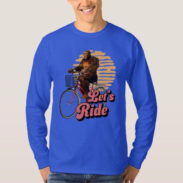 T-shirt Randonnée à vélo dans la forêt de Sasquatch (Devant)