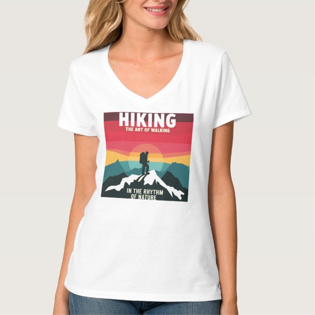 T-shirt Randonnée Adventure Attend une conception Vintage (Devant)