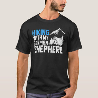 T-shirt Randonnée avec berger allemand Graphique de voyage