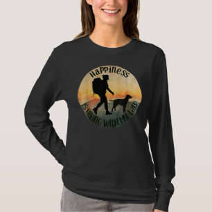 T-shirt Randonnée Avec Labrador Retriever Pour Femmes Et F