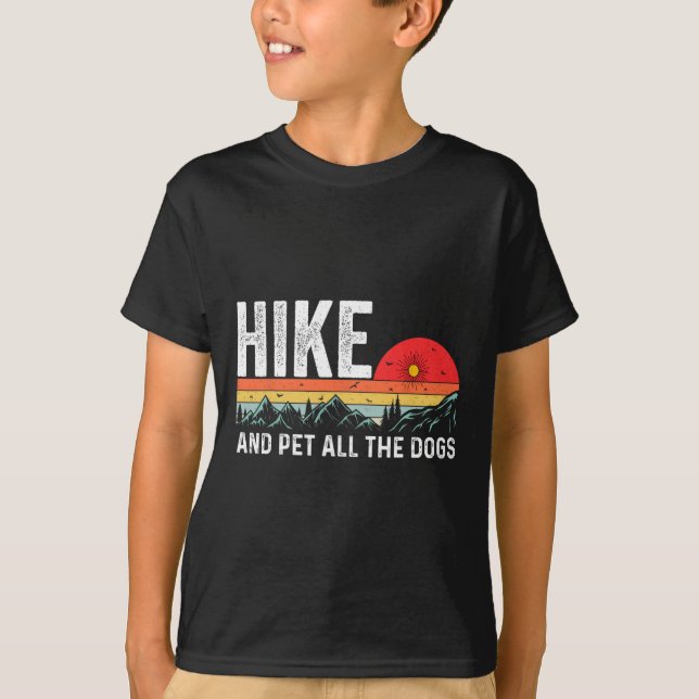 T-shirt Randonnée avec mon chien, faire une randonnée et c (Devant)